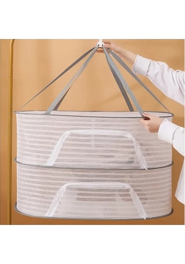 40 X 60 Cm Katlanabilir Kurutma Balıkçılık Sebzeler Balık Ağı Asılı Giysi Kurutma Depolama Rafı, Özellikleri: 1 Katman Yeşil