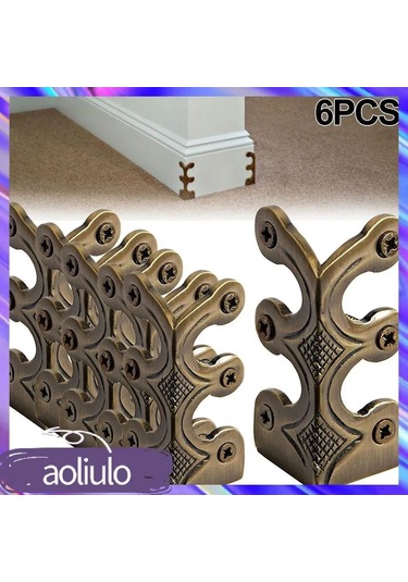 Vkemall 6 Adet Somunlu Katlanmış Metal Köşe Koruyucu, Dayanıklı Taban Ve Duvar Koruma Aparatı