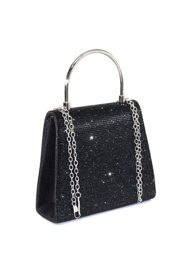 Siyah Taşlı Abiye Çanta Siyah Kadın Abiye Çanta Siyah Abiye Çanta Davet Gece Clutch Çanta