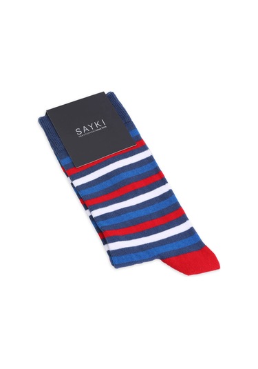 Kırmızı Pamuklu Çizgili Soket Çorap 17142024a006 1000 Antrasit - Gri - Siyah