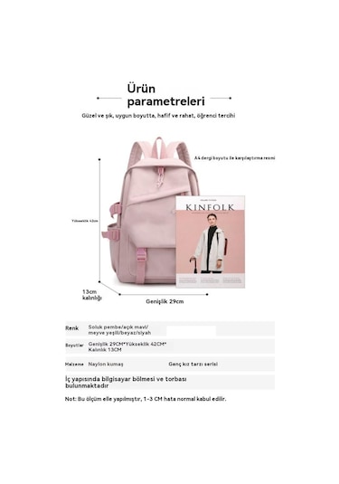 Yeni Çizgi Film Labubu Labubu Çevre Birimi Öğrenci Okul Çantası Sırt Çantası Pembe