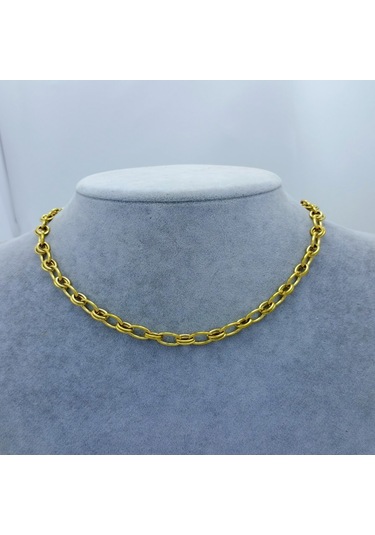 Yeni Sezon Vip Özel Seri 22 Ayar Altın Kaplama Paslanmaz Çelik Kadın Kolye Gold