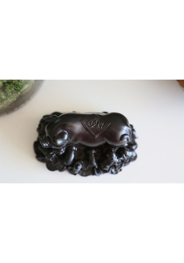 Para Kesesi Taşıyan Şans Domuzcuğu Ve Bebekleri Biblosu - (14 Cm)