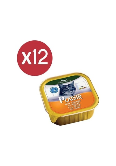 Plaisir Pate Tavuklu Kedi Konservesi 12 x 100 G