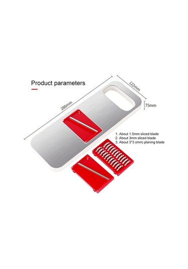 Pazly Cbtx C321 Ev Mutfak Paslanmaz Çelik Sebze Kesici Patates Rende Gümüş, Sebze Kesici Gümüş