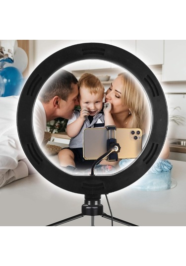 Gaman Tripodlu Youtuber Selfie Led Işıklı 10" Masaüstü Tripod 26 CM