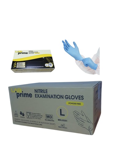 Nitril Eldiven Mavi 100'lü X 20 Kutu Koli L Beden