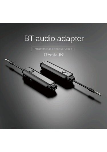 Yunboo Bluetooth 5.0 Kablosuz Ses Verici & Alıcı - 3.5mm Aux, 10m Menzil, 5 Saat Çalışma