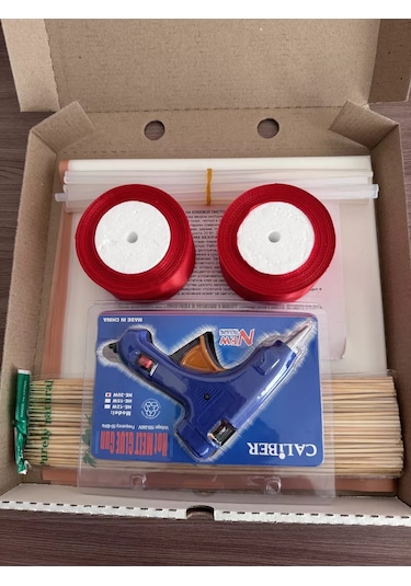 Magazin Dla Rukodel'nic Ip Gavrilov R N El Yapımı Gül Buketi Seti Saten Kurdele 5cm Kırmızı 244584558 Kırmızı