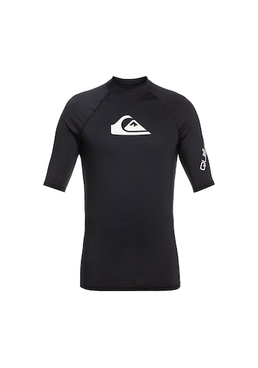 Quiksilver All Time Short Sleeve Erkek Rashguard Siyah