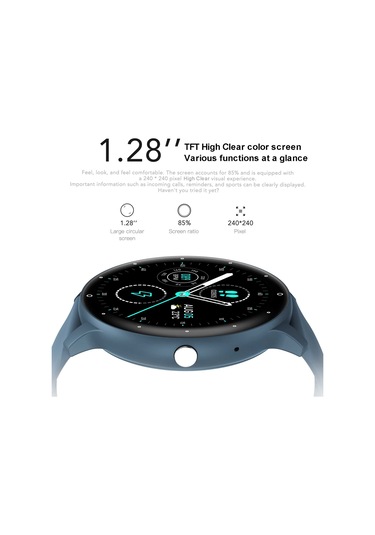 Geeksen 1.28" Yüksek Netlikli Tft Ekran Sağlık İzleme Uyku Monitörü Saat Ip Akıllı Saat (İthalatçı Garantili)