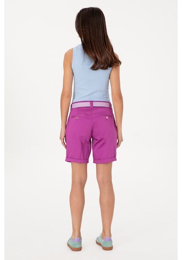 U.s. Polo Assn. Kadın Menekşe Şort / Bermuda 50299160-vr037 Menekse