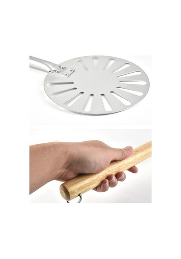 Pizza Çevirme Spatulası, Pişirme Spatulası, Gümüş-siyah Gümüş - Siyah