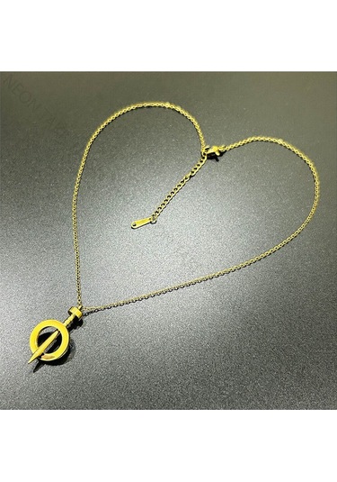 Çivi, Paslanmaz Çelik Kolye 217, Altın Renk Altın