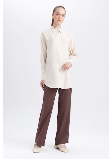 Defacto Relax Fit Pantolon B1548AX23HSBN166 Kahverengi