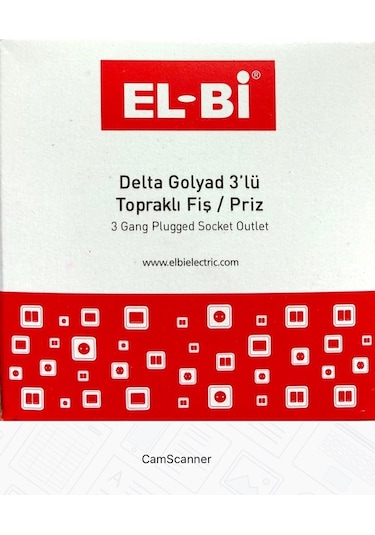 ELBİ DELTA GOLYAD 3'LÜ TOPRAKLI GRUP PRİZ