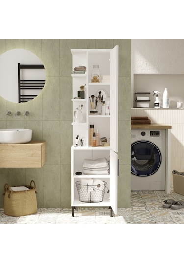 Robin Home Bianca Çok Amaçlı Dolap Banyo Dolabı Beyaz (531061638) Beyaz