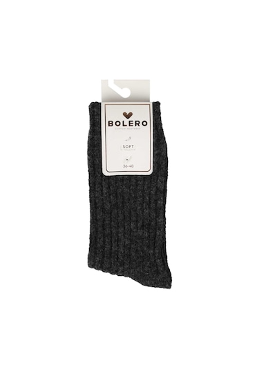 Bolero B05 Kadın Kaşmir Yün Bot Çorabı Antrasit
