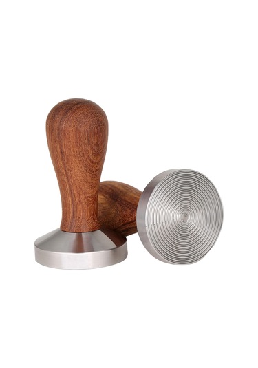 Geeksen Stahl Gövde Kahve Tamperi, 58mm Eğik Taban, Ahşap Saplı, Profesyonel Espresso Sıkıcı, Lezzeti Artırır Çok Renkli