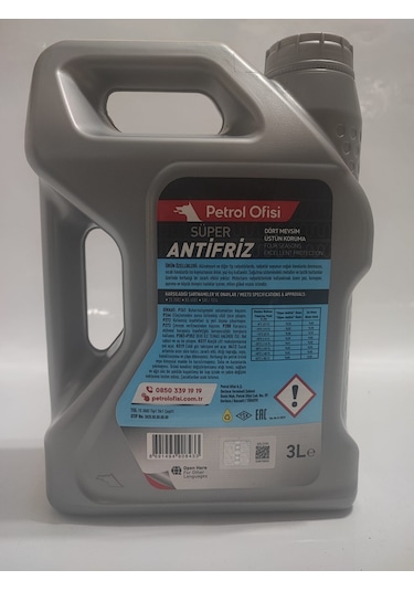 Petrol Ofisi Dört Mevsim Yeşil Süper Antifriz 3 Lt