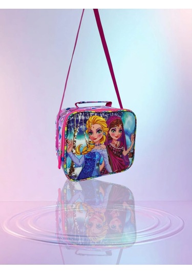 Relaxion Simli Frozen Desenli Thermal Beslenme Çantası 3323-12 Açık Pembe