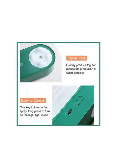 Dancemonkey Taşınabilir Nemlendirici - Usb Şarjlı Gece Lambalı Mini Hava Nemlendirici - Kırmızı Renk Modeli