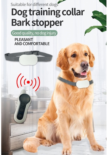 Geeksen Köpek Şok Tasması Otomatik Köpek Havlama Tasması Uzaktan Kumandalı Akıllı