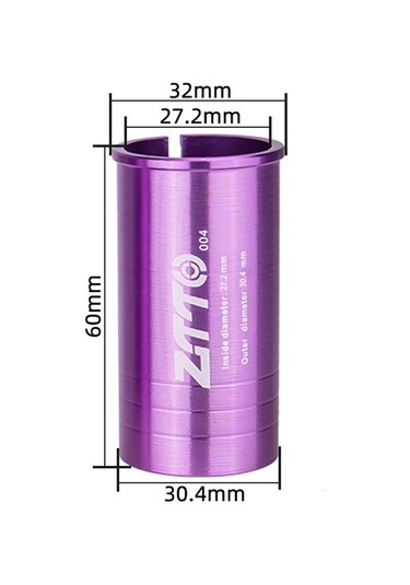 Sones 27,2-30,4 Mm 004 2 Adet Ztto Bisiklet Sele Borusu Dönüşüm Manşonu Redüktör Kapağı Mor
