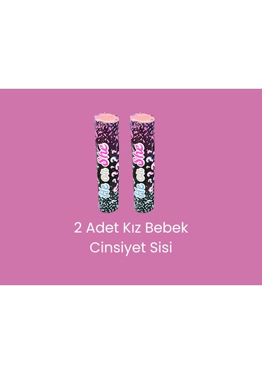 Cinsiyet Partisi İçin 2 Adet Pembe Sis Kız Bebek