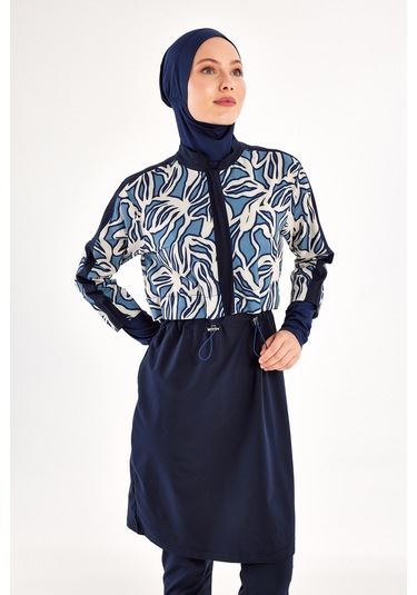 Spor Likra Tam Kapalı Tesettür Mayo 1213 Koyu Lacivert Koyulaci01 Koyu Lacivert