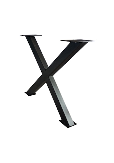 Metal Sehpa Ayağı Masif Ahşap Kütük Orta Sehpa Ayakları Metal X A