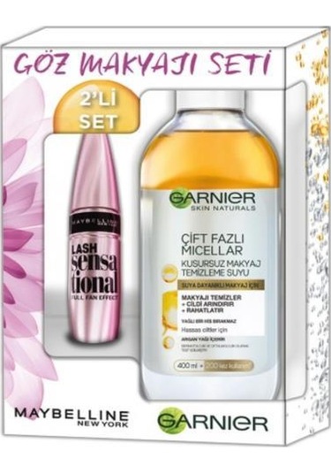 Maybelline New York Lash Sensational Çift Fazlı Micellar 400Ml Makyaj Seti