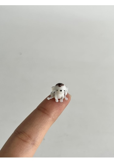 El Yapımı Mini Murano Cam Köpek Biblo A93-02