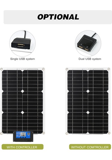 Wezone 18w Monokristal Güneş Paneli - 5v/12v Çıkış, Ip65 Su Geçirmez, Kontrolcü İle Off-grid Şarj Tek/dual Usb Seçenekli