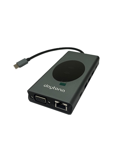 Daytona W13 13'lü Usb C Hub Tip-c+hdtv+2usb3.0+ Vga+sd+tf