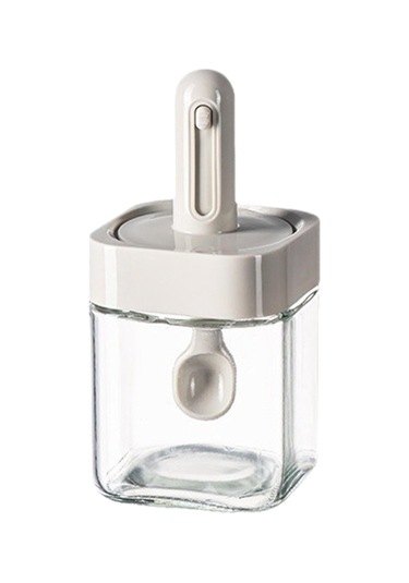 Suntek Mutfak Malzemeleri Mini Baharat Kavanozu Şeffaf Gri