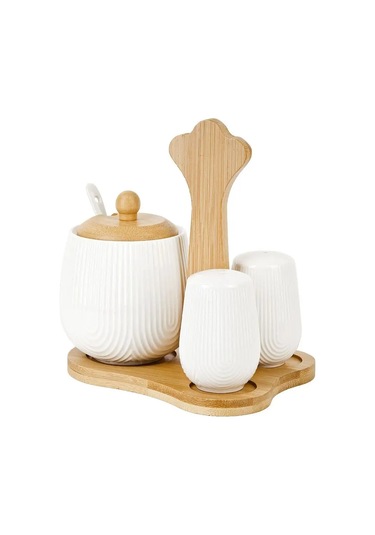 Nouvelle İçecek İçin Baharatlık Seti, Şekerlik Ayaklı, "naturel", 350 Ml 163873050 Beyaz