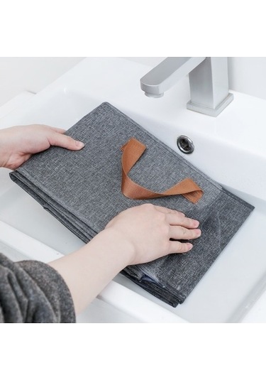 Fastbuy Çelik Çerçeveli Kumaş Kutusu - Luckystar1, Pratik Depolama Çözümü, Gri Gri