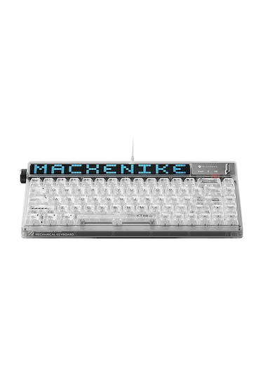 Machenike KT68 Kablolu Crystal Tactile Switch LCD RGB İngilizce Oyuncu Klavye