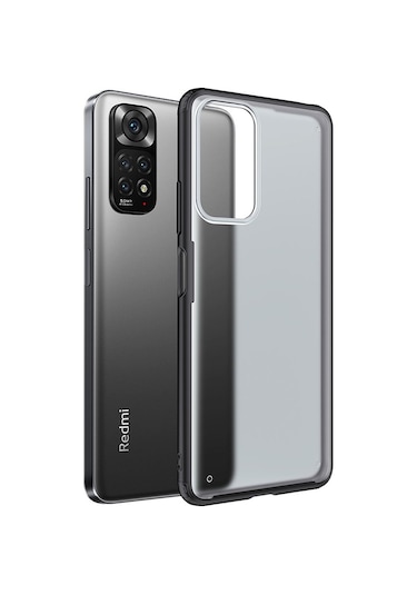 Xiaomi Redmi Note 11s Global Kılıf Köşe Korumalı Arkası Mat Buzlu Sert Kapak Volks