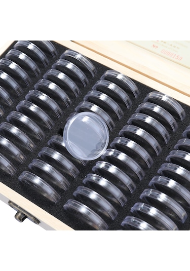 Dofolink Çam Ahşap 50 Adet Madeni Para Saklama Kutusu - Nem Engellli, Vintage Kilitli, Koleksiyonluk Medeniyeler İçin Koruyucu Sandık Diğer