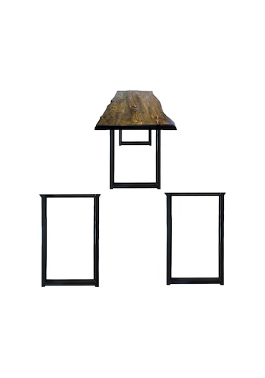 CVTdesign Metal Ayak Ev Ofis Bahçe Ahşap Kütük Masif Metal Masa Ayağı Retro