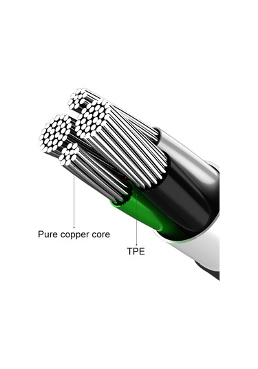 Awei Cl-61 2 İn 1 2.5a Mikro Usb Şarj + Veri Aktarma Alüminyum İplikli Veri Kablosu, Uzunluk: 1m Beyaz