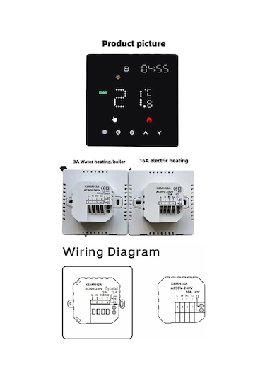 Springsun Akıllı Wifi Termostat - Ses Kontrollü, Uzaktan Kumandalı Zemin Isıtma Sistemi İçin