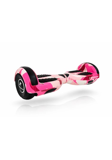 Elektrikli Kaykay Hoverboard Bluetooth Hoparlörlü 6.5 Inch Otomatik Akıllı Denge RS-S5 -Pink Camo