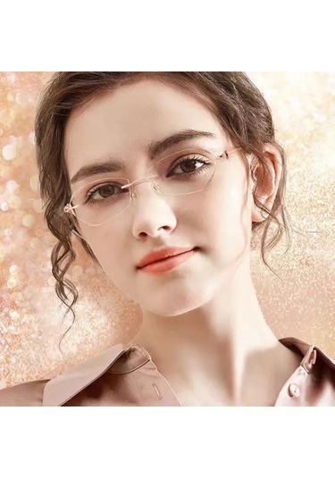 Shineyee Kadınlar İçin Hafif Metal Çerçeveli +300 Derece Gümüş Renk Okuma Gözlüğü