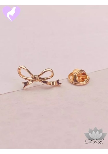 Olfil Broş-mini Fiyonk Parlak Minimalizm 234773493 Altın Rengi