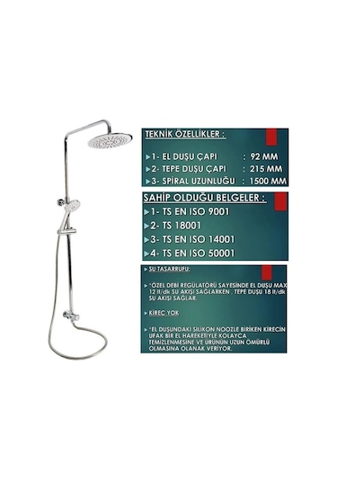 Punto Plus A45718 3C Duş Kolonu - Krom