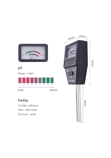Yıeryı 2'si 1 Arada Toprak Ph Ölçer Ve Gübre Test Cihazı 3 Problu Bahçecilik Dikim Ph Testi İçin İdeal Araçlar