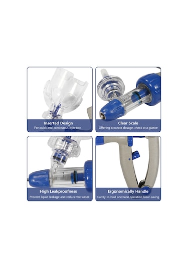 5 Ml Veteriner Otomatik Enjektör Şırınga Şişe Takmalı / 2 Adet İğ